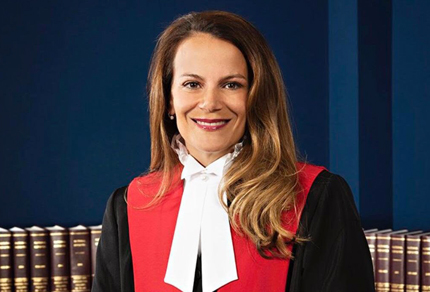 Anna Loparco in judicial robes.