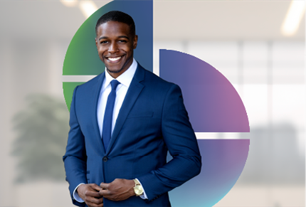 View all programs Man in suit looking at camera